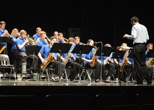 CHS jazz band performing