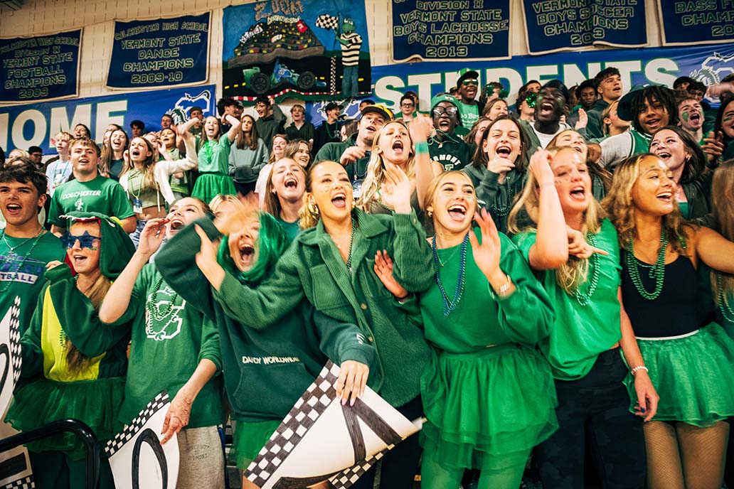 A group of kids at an assembly